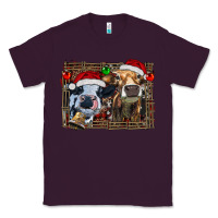Plum christmas heifers with leopard and cowhide background Classic Tee - RanaPortraitStore