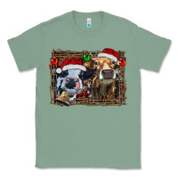 Sage christmas heifers with leopard and cowhide background Classic Tee - RanaPortraitStore