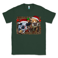 Sports Green christmas heifers with leopard and cowhide background Classic Tee - RanaPortraitStore
