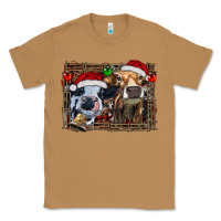 Toasted Coconut christmas heifers with leopard and cowhide background Classic Tee - RanaPortraitStore