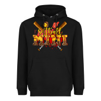 Black softball mini Heavyweight Hoodie - AdoDesignShop
