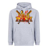 Heather Grey softball mini Heavyweight Hoodie - AdoDesignShop