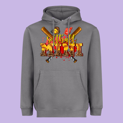 Softball Mini Heavyweight Hoodie Designed By Adodesignshop