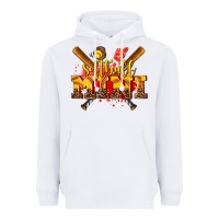 White softball mini Heavyweight Hoodie - AdoDesignShop