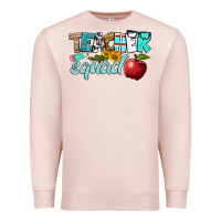 Pale Pink teacher squad Premium Sweatshirt - BundleAndBundleShop