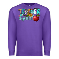 Purple teacher squad Premium Sweatshirt - BundleAndBundleShop