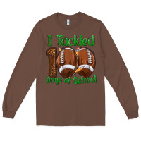 Chestnut i tackled 100 days of school football Long Sleeve Tee - texasbilliewilder