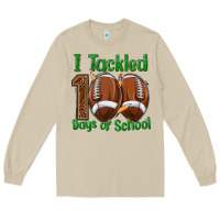 Mushroom i tackled 100 days of school football Long Sleeve Tee - texasbilliewilder