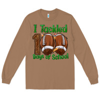 Toasted Coconut i tackled 100 days of school football Long Sleeve Tee - texasbilliewilder