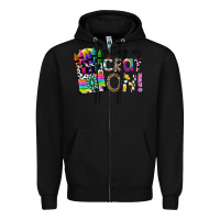 Black getting my cray on Zipper Hoodie - CowhideDigitalArt