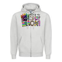 Dove Grey getting my cray on Zipper Hoodie - CowhideDigitalArt