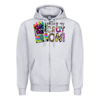 Heather Grey getting my cray on Zipper Hoodie - CowhideDigitalArt