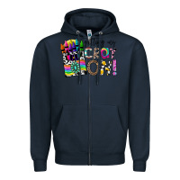 Navy getting my cray on Zipper Hoodie - CowhideDigitalArt