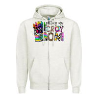 Oatmeal Heather getting my cray on Zipper Hoodie - CowhideDigitalArt