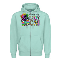 Seafoam getting my cray on Zipper Hoodie - CowhideDigitalArt