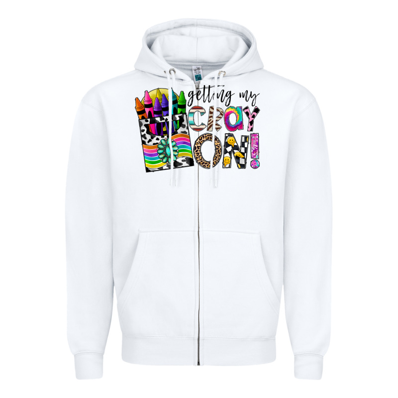 Getting My Cray On Zipper Hoodie by CowhideDigitalArt | Teevron