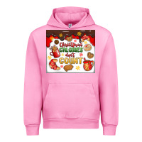 Fuchsia Pink christmas calories don't count Urban Hoodie - MaliasSmallBusiness