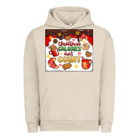 Pigment French Oak christmas calories don't count Urban Hoodie - MaliasSmallBusiness