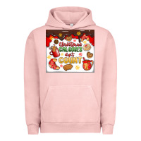 Pigment Salmon christmas calories don't count Urban Hoodie - MaliasSmallBusiness