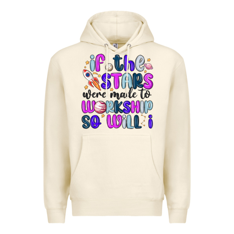 If The Stars Were Made To Worship So Will I Premium Hoodie by MaliasSmallBusiness | Teevron