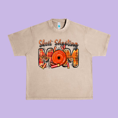 Skeet Shooting Mom Urban Heavy Tee Designed By Barkaloodesign