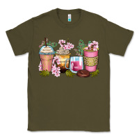 Army Green flowers coffee cups Classic Tee - Zillion Design Studio