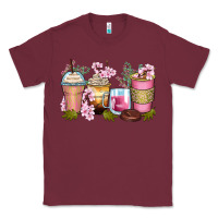 Burgundy flowers coffee cups Classic Tee - Zillion Design Studio