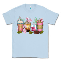 Dusty Blue flowers coffee cups Classic Tee - Zillion Design Studio