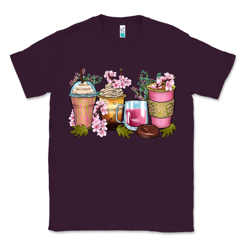 Flowers Coffee Cups Classic Tee by Zillion Design Studio | Teevron