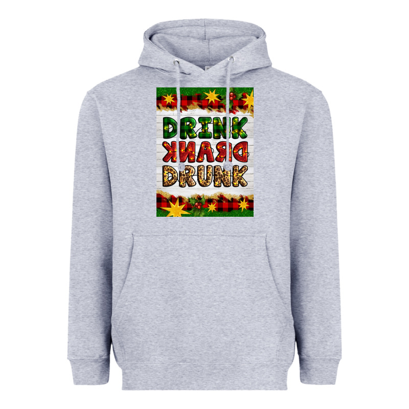 Christmas Drink Drank Drunk Heavyweight Hoodie by Artiststas | Teevron