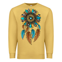 Antique Gold dreamer catcher sunflower Premium Sweatshirt - JahusDesignShop