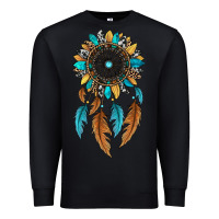 Black dreamer catcher sunflower Premium Sweatshirt - JahusDesignShop