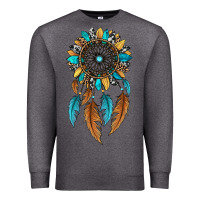 Charcoal Heather dreamer catcher sunflower Premium Sweatshirt - JahusDesignShop