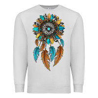 Dove Grey dreamer catcher sunflower Premium Sweatshirt - JahusDesignShop