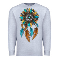 Heather Grey dreamer catcher sunflower Premium Sweatshirt - JahusDesignShop
