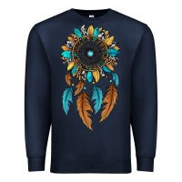 Navy dreamer catcher sunflower Premium Sweatshirt - JahusDesignShop