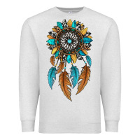 Oatmeal Heather dreamer catcher sunflower Premium Sweatshirt - JahusDesignShop