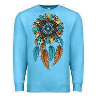 Ocean Blue dreamer catcher sunflower Premium Sweatshirt - JahusDesignShop