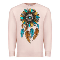Pale Pink dreamer catcher sunflower Premium Sweatshirt - JahusDesignShop