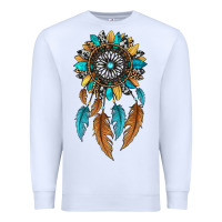 White dreamer catcher sunflower Premium Sweatshirt - JahusDesignShop