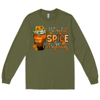 Army Green pumpkin spice everything Long Sleeve Tee - Zillion Design Studio