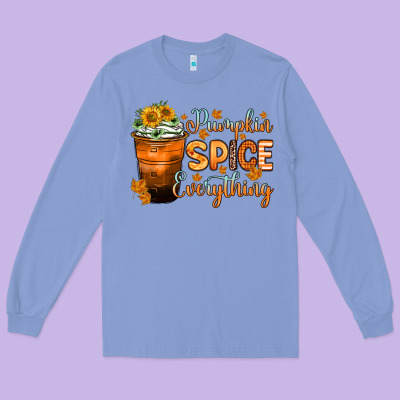 Pumpkin Spice Everything Long Sleeve Tee Designed By Zillion Design Studio