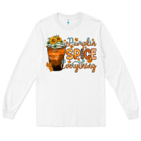 White pumpkin spice everything Long Sleeve Tee - Zillion Design Studio
