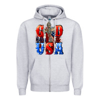 God Bless The Usa  4th Of July Zipper Hoodie | Teevron