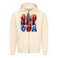 Sandshell God bless the USA  4th of july Zipper Hoodie - CowGirlArtShop