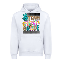 White team first grade Urban Hoodie - NancyCooperArtShop