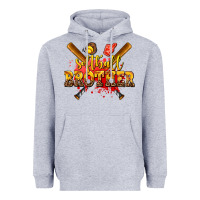 Heather Grey softball brother Heavyweight Hoodie - AdoDesignShop