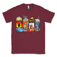 Burgundy cartoon characters coffee cups Classic Tee - Zillion Design Studio