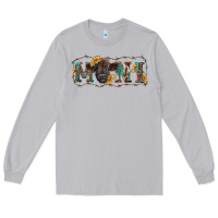 Moon Dust western mini black highland calf Long Sleeve Tee - RanaPortraitStore