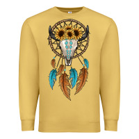 Antique Gold dreamer catcher bull skull Premium Sweatshirt - JahusDesignShop